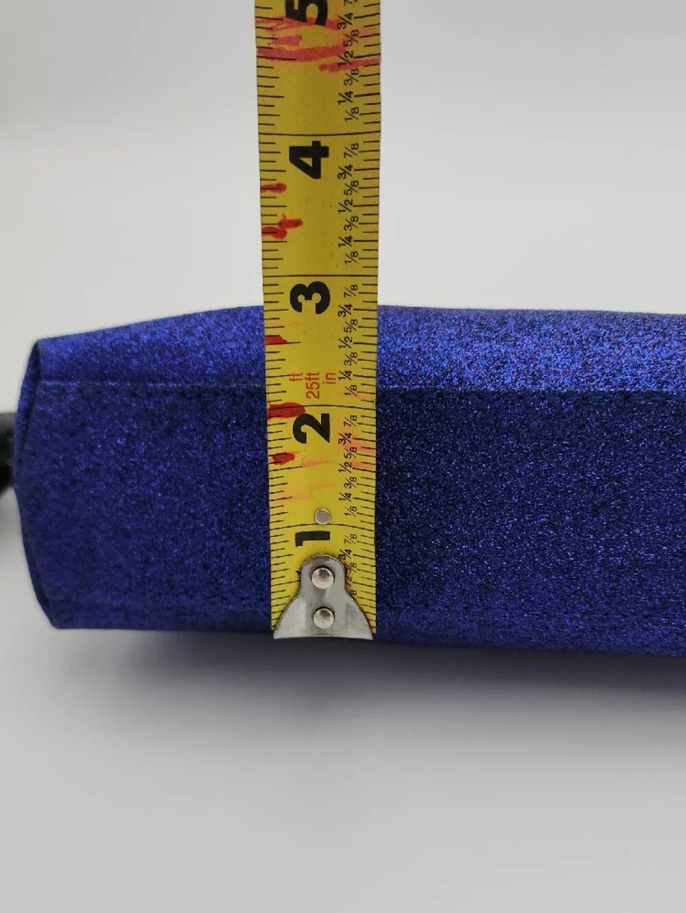 Victoria's Secret Glitter Cosmetic Pouch in Deep Blue with Gold Hardware